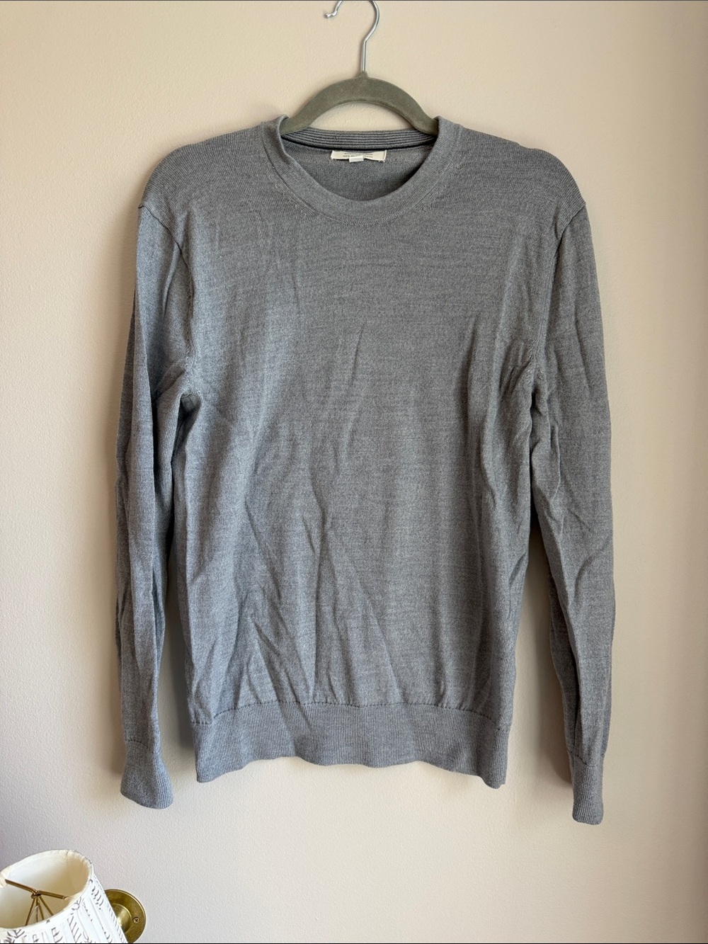 Men's Classic Crewneck Sweater in Gray